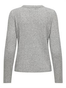 ONLJEANETT LIFE L/S RIB O-NECK CC KNT light grey melange