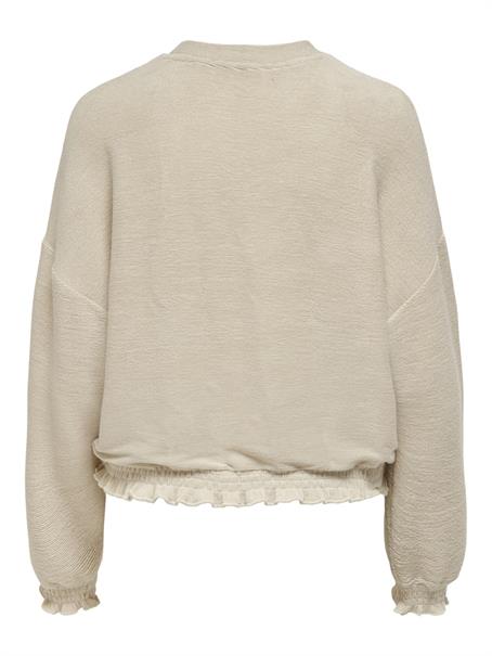 ONLJENKA L/S O-NECK SMOCK TOP JRS ecru