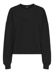 ONLJENNA L/S O-NECK EMB. BOX SWT black