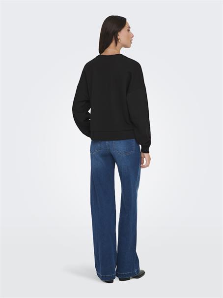 ONLJENNA L/S O-NECK EMB. BOX SWT black