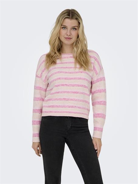 ONLJOHANNA LS O-NECK CC KNT pink yarrow