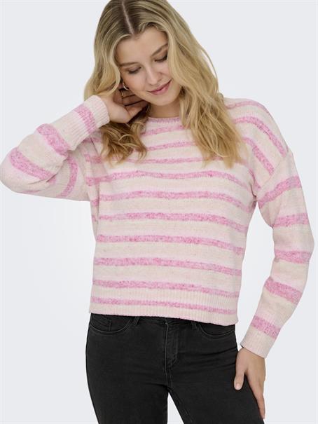 ONLJOHANNA LS O-NECK CC KNT pink yarrow