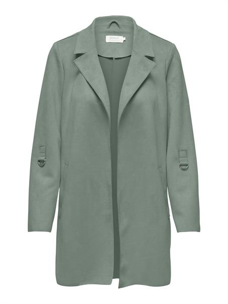 ONLJOLINE FAUX SUEDE COAT LIFE CC OTW lily pad