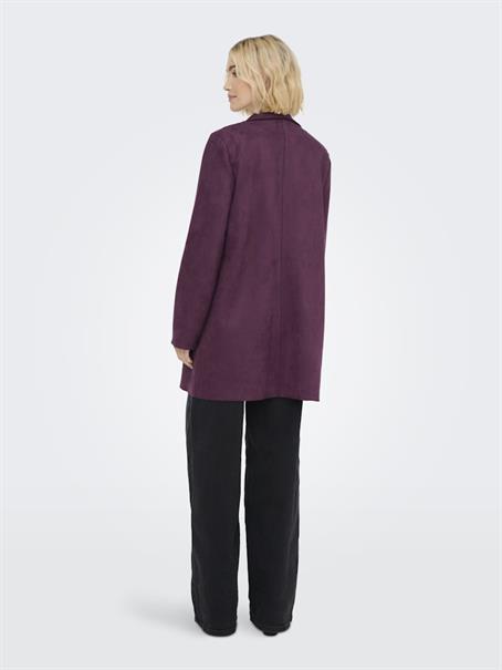 ONLJOLINE FAUX SUEDE COAT LIFE CC OTW mauve wine