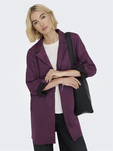 ONLJOLINE FAUX SUEDE COAT LIFE CC OTW mauve wine