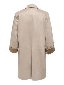 ONLJOLINE FAUX SUEDE COAT LIFE CC OTW silver mink
