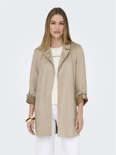 ONLJOLINE FAUX SUEDE COAT LIFE CC OTW silver mink