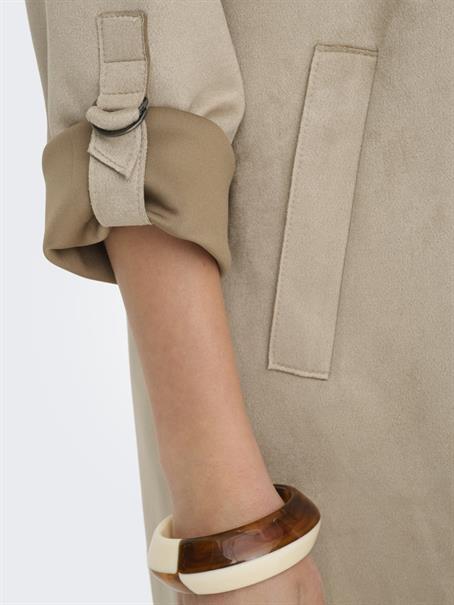 ONLJOLINE FAUX SUEDE COAT LIFE CC OTW silver mink