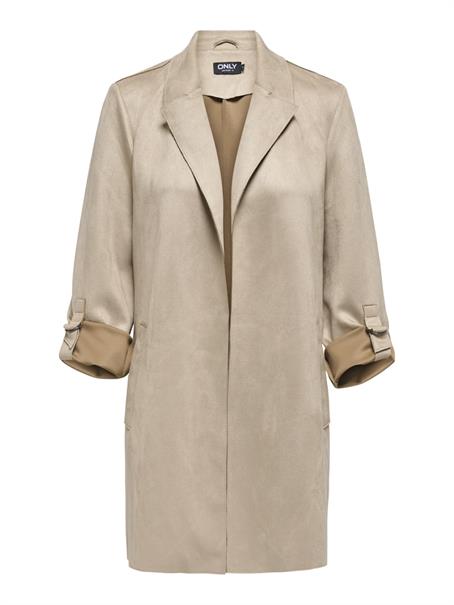 ONLJOLINE FAUX SUEDE COAT LIFE CC OTW silver mink