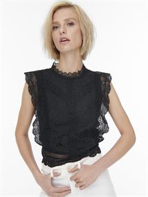 ONLKARO S/L LACE TOP NOOS WVN black