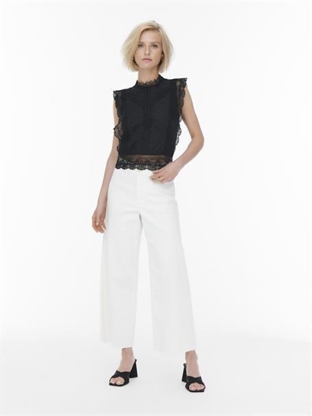 ONLKARO S/L LACE TOP NOOS WVN black