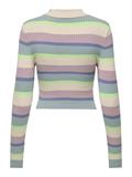 ONLKAROL LS CROP RIB BUTTON POLO CC KNT birch