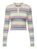 ONLKAROL LS CROP RIB BUTTON POLO CC KNT birch