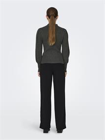 ONLKATIA L/S HIGHNECK PULLOVER KNT NOOS dark grey melange