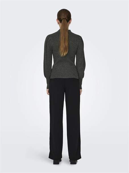 ONLKATIA L/S HIGHNECK PULLOVER KNT NOOS dark grey melange