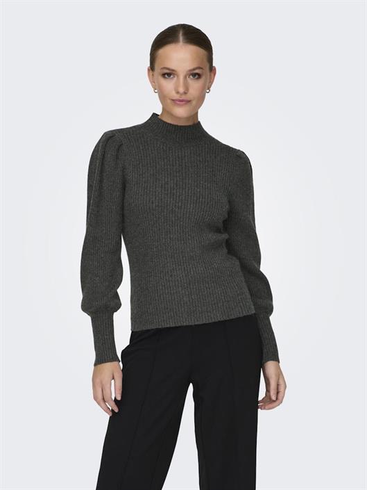onlkatia-l-s-highneck-pullover-knt-noos-dark-grey-melange
