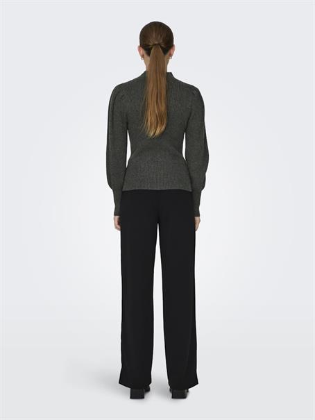 -ONLKATIA LIFE L/S HIGHNE PULL KNT NOOS dark grey melange