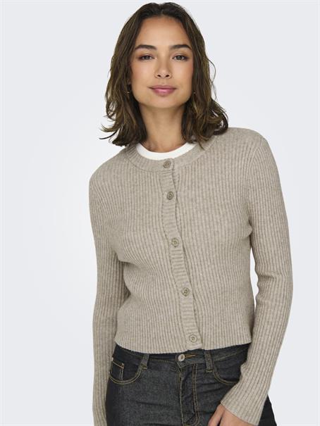 ONLKATIA LIFE LS BUTTON CARDI KNT NOOS mocha meringue