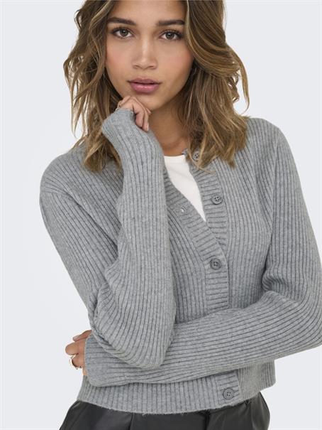 -ONLKATIA LIFE LS BUTTON CARDI KNT NOOS ultimate grey