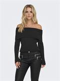 ONLKATIA LIFE LS OFF SHOULDER KNT NOOS black