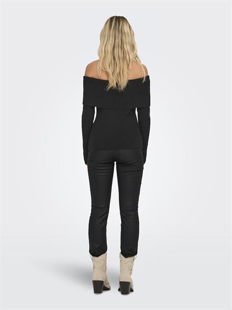 ONLKATIA LIFE LS OFF SHOULDER KNT NOOS black