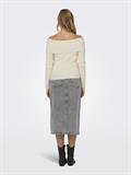 ONLKATIA LIFE LS OFF SHOULDER KNT NOOS whitecap gray