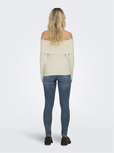 ONLKATIA LIFE LS OFF SHOULDER KNT NOOS whitecap gray