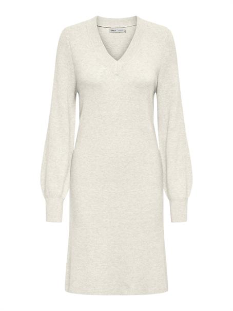ONLKATIA LIFE LS V-NECK DRESS KNT whitecap gray