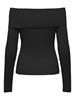 ONLKATIA LS OFF SHOULDER KNT NOOS black