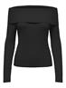 ONLKATIA LS OFF SHOULDER KNT NOOS black