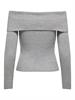 ONLKATIA LS OFF SHOULDER KNT NOOS ultimate grey