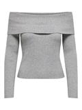 ONLKATIA LS OFF SHOULDER KNT NOOS ultimate grey