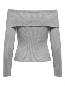 ONLKATIA LS OFF SHOULDER KNT NOOS ultimate grey
