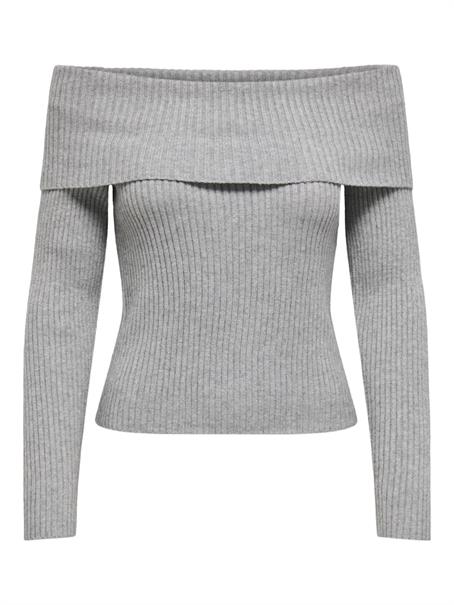 ONLKATIA LS OFF SHOULDER KNT NOOS ultimate grey