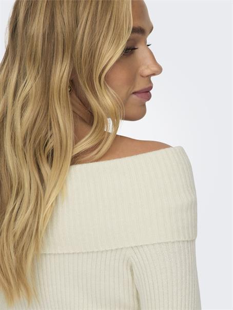 ONLKATIA LS OFF SHOULDER KNT NOOS whitecap gray