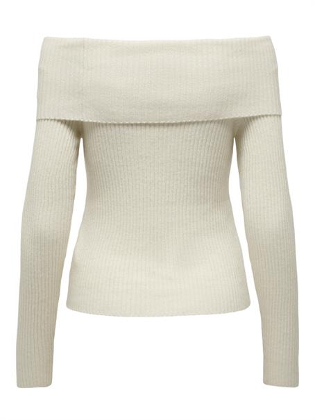 ONLKATIA LS OFF SHOULDER KNT NOOS whitecap gray
