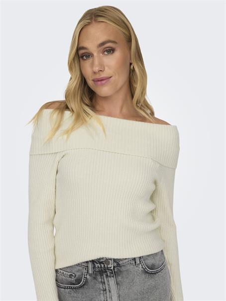 ONLKATIA LS OFF SHOULDER KNT NOOS whitecap gray