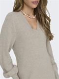 ONLKATIA LS V-NECK DRESS KNT mocha meringue