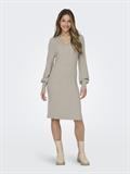 ONLKATIA LS V-NECK DRESS KNT mocha meringue