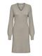 ONLKATIA LS V-NECK DRESS KNT mocha meringue