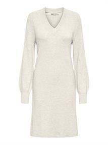 ONLKATIA LS V-NECK DRESS KNT whitecap gray