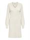 ONLKATIA LS V-NECK DRESS KNT whitecap gray