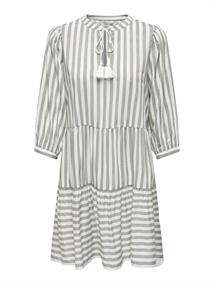ONLKAYA LIFE 3/4 PUFF SHORT DRESS WVN cloud dancer2