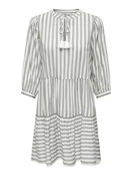 ONLKAYA LIFE 3/4 PUFF SHORT DRESS WVN cloud dancer2