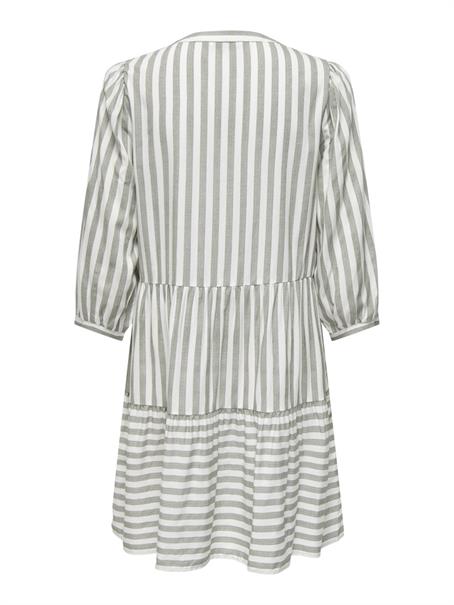 ONLKAYA LIFE 3/4 PUFF SHORT DRESS WVN cloud dancer2