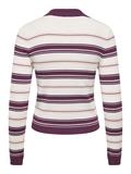 ONLKAYA LS STRIPE POLO KNT NOOS grape wine