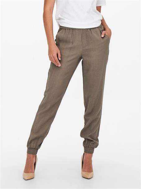 ONLKELDA-EMERY MW PULL-UP PANTS PNT NOOS walnut