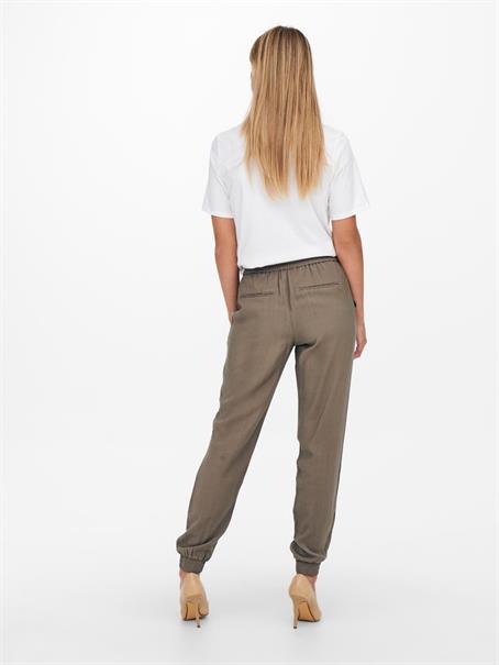 ONLKELDA-EMERY MW PULL-UP PANTS PNT NOOS walnut