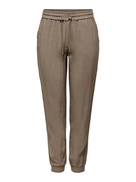 ONLKELDA-EMERY MW PULL-UP PANTS PNT NOOS walnut