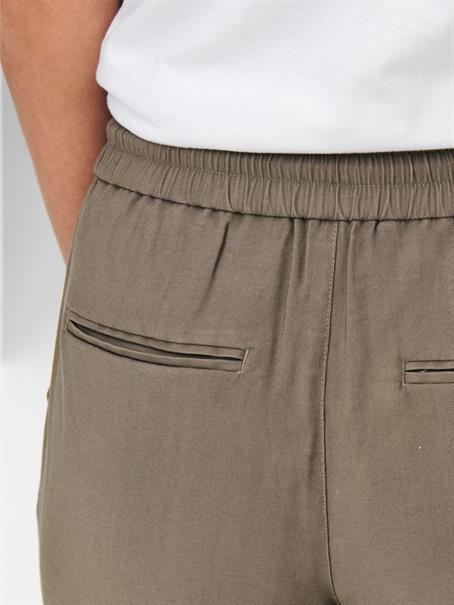 ONLKELDA-EMERY MW PULL-UP PANTS PNT NOOS walnut